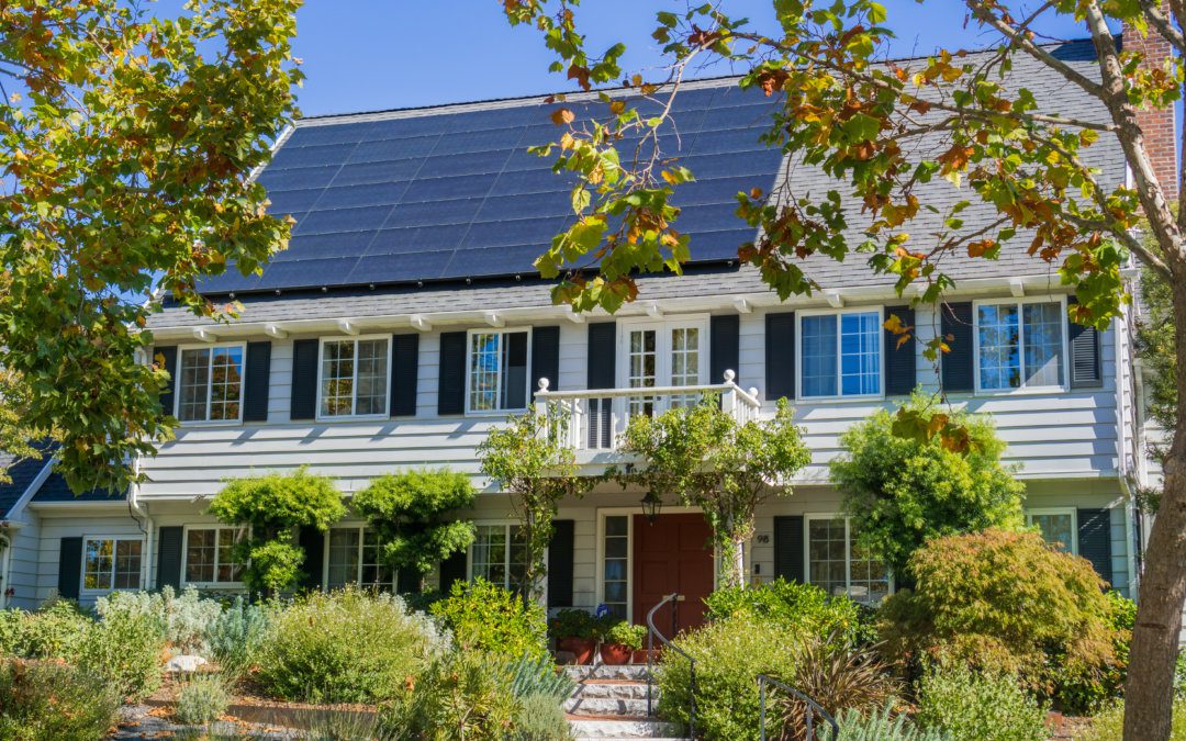 house with solar panels on the roof