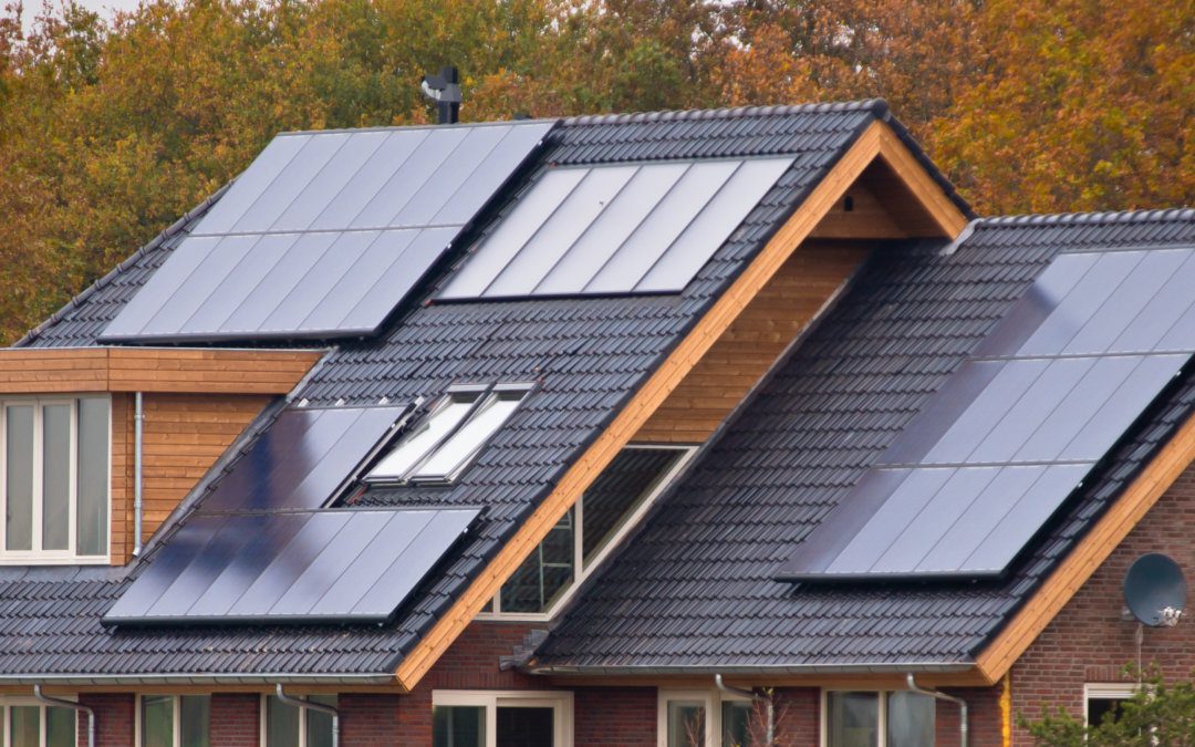 Solar power panels on House Souther Home Services
