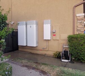 Batteries after installation of solar panels