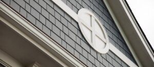 Home in Charlotte, NC with gray James Hardie Siding board