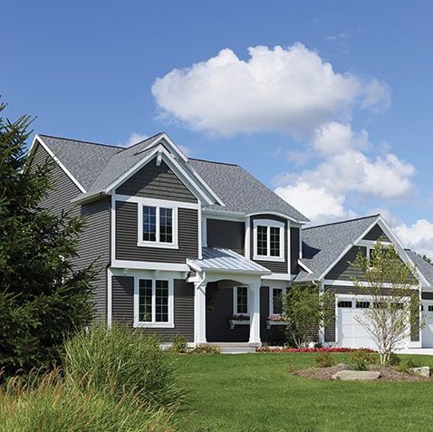 gray mastic siding