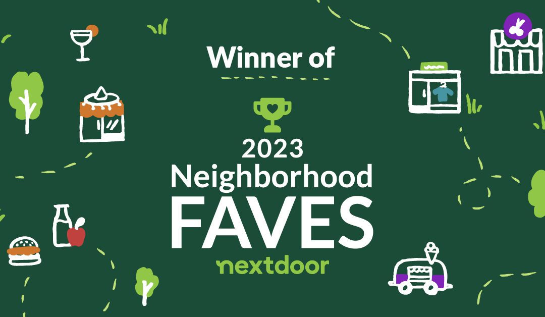 2023 Neighborhood Faves award from Nextdoor given to SHS Pros