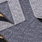 roofing types: asphalt shingles on a house