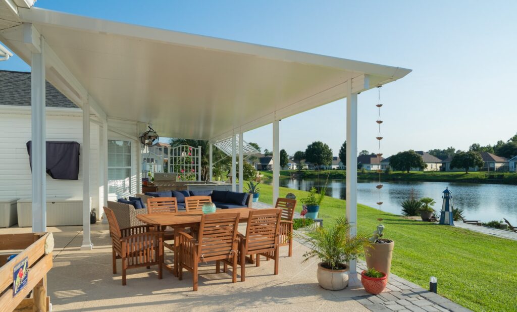Charlotte, NC, patio cover ideas for a home.