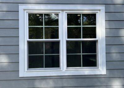 Double hung ProVia Aspect vinyl windows - white