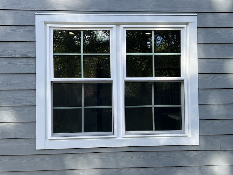Double hung ProVia Aspect vinyl windows - white