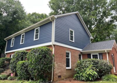 Deep blue james hardie siding