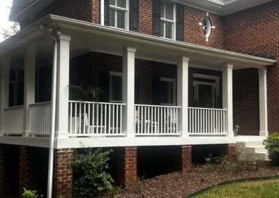 James Hardie Porch Ceiling & Wrapped Columns – Matthews, NC 28104