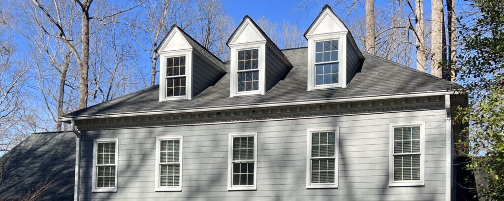 Newly installed windows for a home in Cornelius, NC.