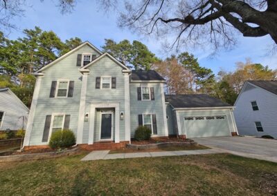 Front view of residence after exterior painting