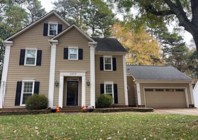 Front view of residence before exterior painting